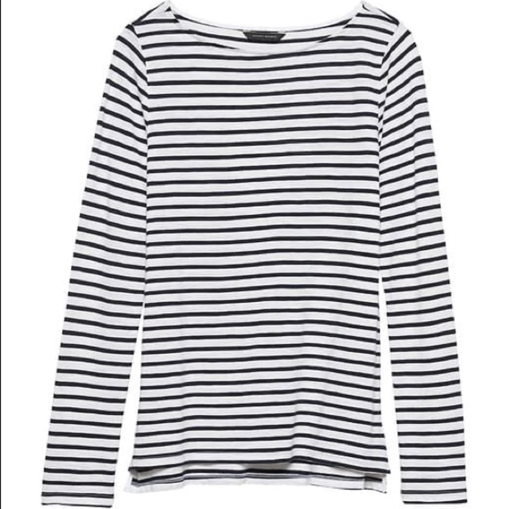 Banana Republic Boat-Neck Long Sleeve Shirt - Picture 2 of 4